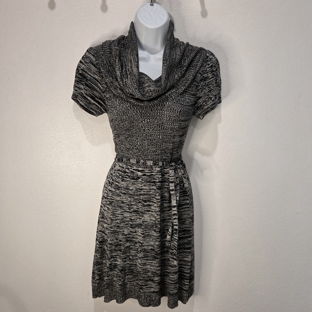Sequin Hearts Black and White Dress- Size S